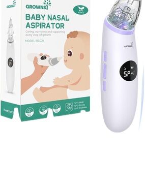 GROWNSI Baby Nasal Aspirator in White & Lavender